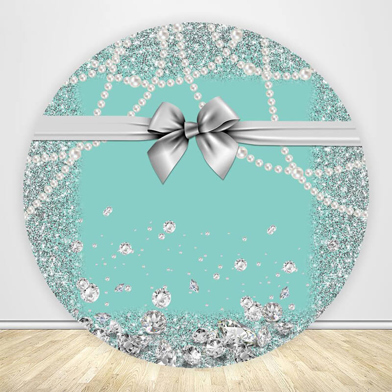 Diamonds and Pearls Round Backdrop-ubackdrop