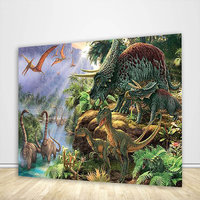 Dinosaurs Backdrop Dinosaurs Birthday Party Backdrop Ideas-ubackdrop