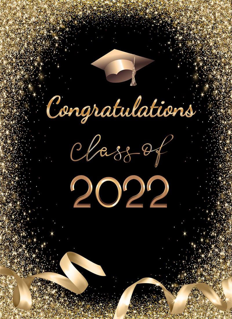 Graduation Backdrop Gold Graduation Party Backdrop-ubackdrop