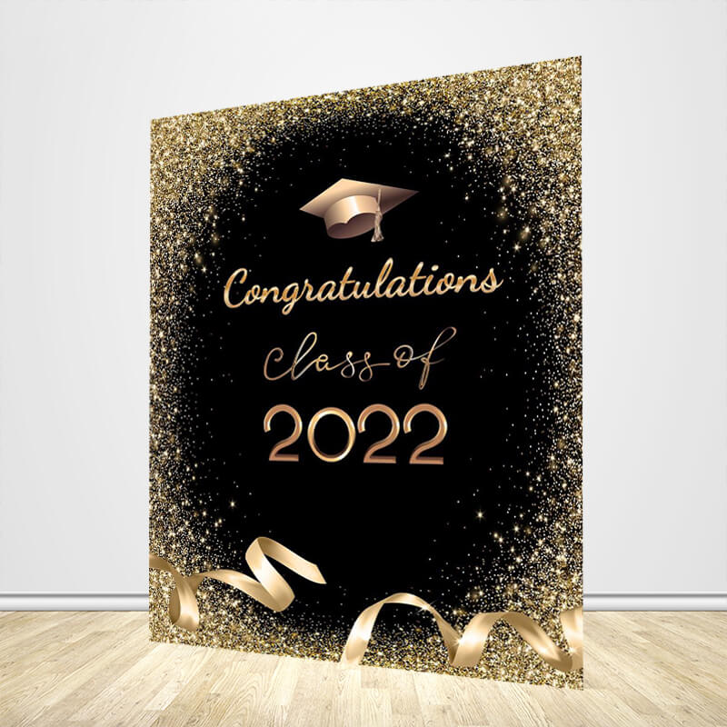 Graduation Backdrop Gold Graduation Party Backdrop-ubackdrop