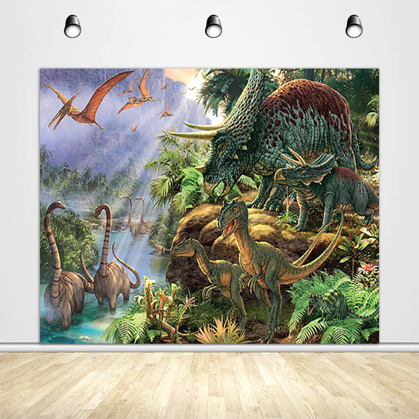 Dinosaurs Backdrop Dinosaurs Birthday Party Backdrop Ideas-ubackdrop